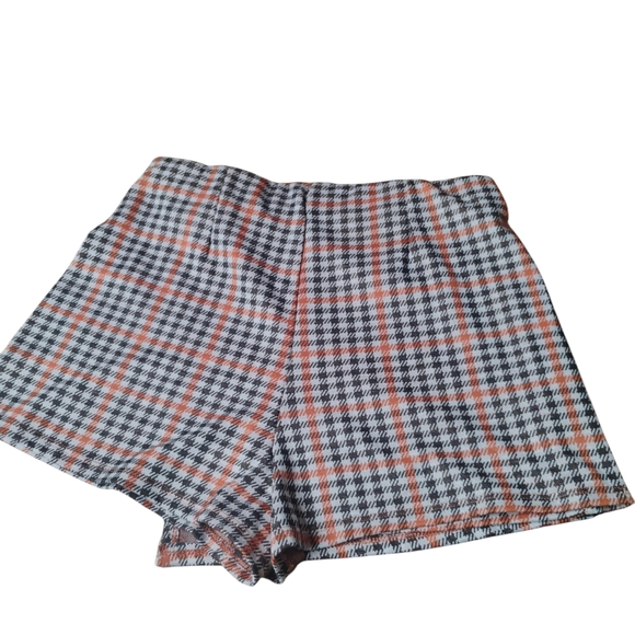 Women's Plaid Skorts - Black, Brown,and Orange Y2K 90s Skirt Size L HYFVE - Picture 6 of 6